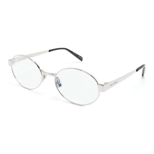 SAINT LAURENT Оправа для очков Oval Женская Серебряная