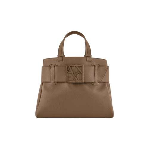 ARMANI EXCHANGEAE Ткань Тоут Сумка Сумка для покупок Сумка Маленькая Женская Темно-умбровая