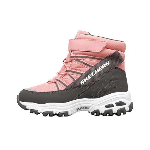 Skechers DLITES Противоскользящие Амортизирующие Устойчивые к истиранию Детские повседневные туфли Розовый Серый