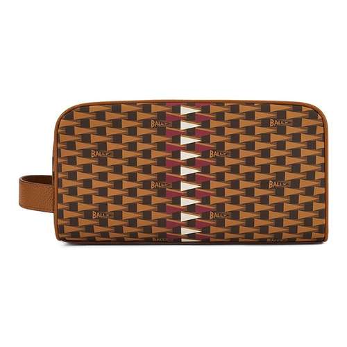 BALLY PU (полиуретан) кожа сумка для хранения женская коричневая