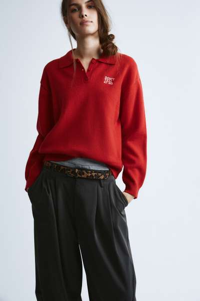 Джемпер вязаный с вышивкой