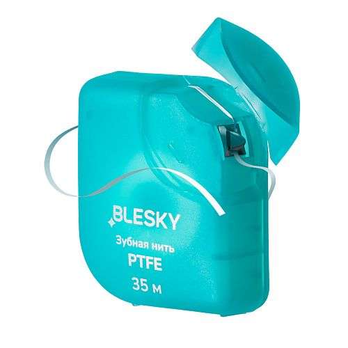 BLESKY Зубная нить плоская лента PTFE (ПТФЭ) тефлоновая, ультратонкая