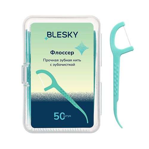 BLESKY Флоссер, прочная зубная нить с зубочисткой