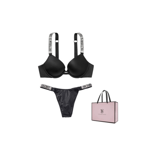 Victoria's Secret Комплект нижнего белья "Magical Цветочный" Женский Черный