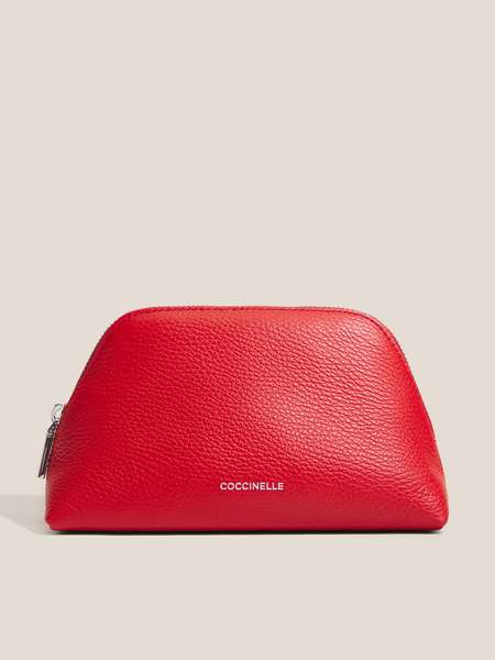 Женская косметичка COCCINELLE (натуральная кожа) TRAVEL BEAUTY GRAINED LEATH.