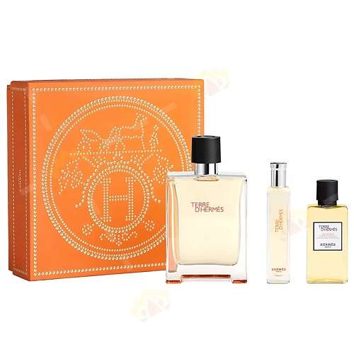 HERMES Набор Terre D'Hermes: Туалетная вода + Миниатюра + Гель для душа