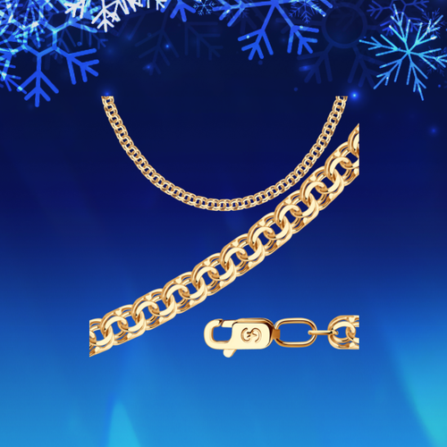 Цепь мужская SOKOLOV из золота, плетение Бисмарк, 585 проба