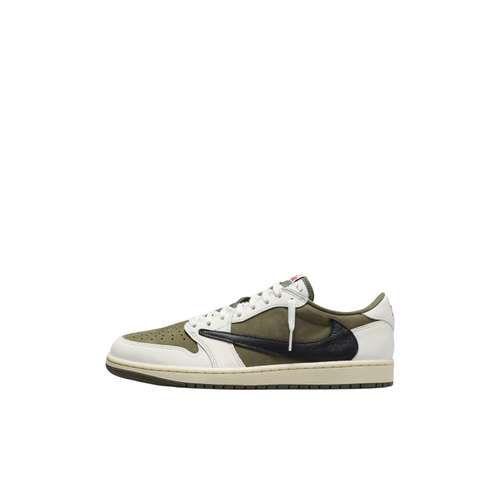 Travis Scott x Jordan Air Jordan 1 Low Топ Детские Скейтбординги Зеленый Travis Scott X AJ1 8,0
