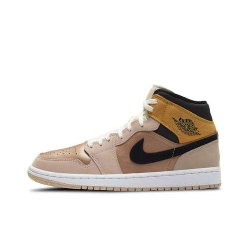 Jordan Air Jordan 1 MID SE 'Particle Beige' Комфортный MID Топ Винтажные Баскетбольные Кроссовки Женские