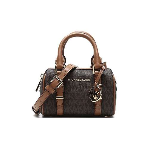 MICHAEL KORS Bedford Покрытый холст Сумка Мини-версия Женская Желудево-коричневая