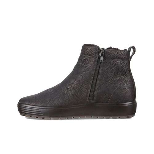 Ecco Softly Tough Спилок Коровья Кожа Термический Устойчивый к Износу Короткие Снежные Ботинки Мужские Черные