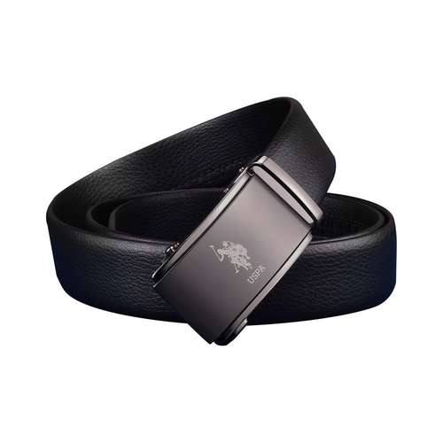 U.S. POLO ASSN. Ремни из коровьей кожи с эффектом перенесенной кожи мужские 3,5 см