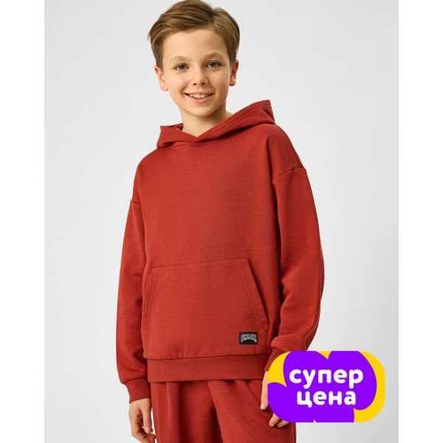 Худи для мальчиков:Терракотовый:140