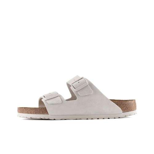 Birkenstock Artificial Suede Slippers Unisex White Биркенсток Штанфели из искусственной замши унисекс белые
