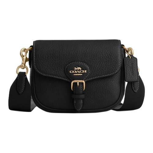 COACH Сумка через плечо из коровьей кожи маленькая женская черная