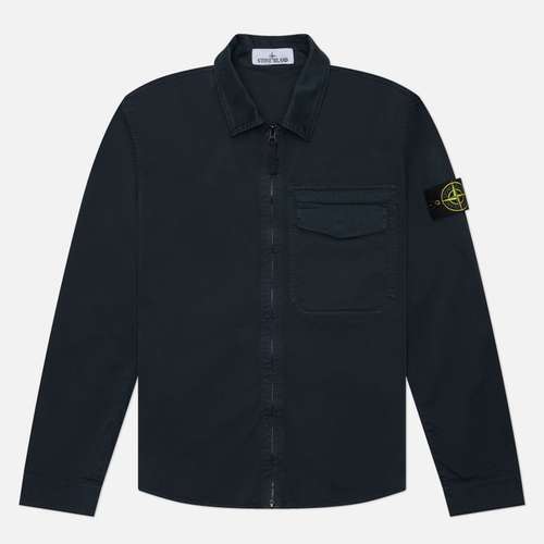 Мужская рубашка Stone Island Stretch Organic Cotton Satin Regular Overshirt