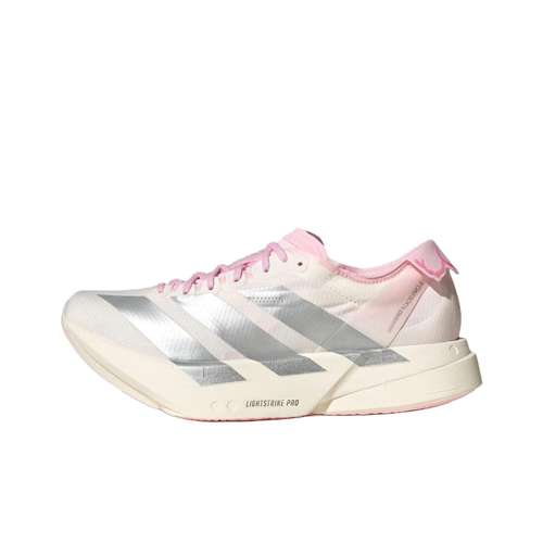 Adidas Adizero Adios Pro 4 Комфортная ткань Марафон Беговые кроссовки Женские Белый Серебристый Розовый