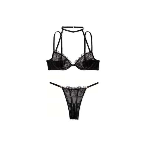 Victoria's Secret Комплект нижнего белья "Magical Цветочный" Женский Черный