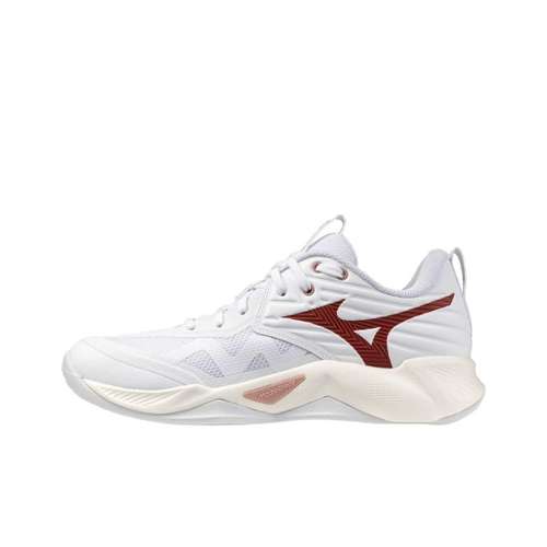 Mizuno WAVE MOMENTUM PRO Поддержка Низкий Верх Волейбольные Кроссовки Женские Белый Красный