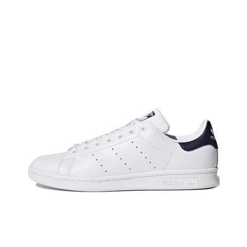 Adidas Originals Stan Smith Синтетическая кожа Низкие кеды для скейтбординга Унисекс Белый Морской синий
