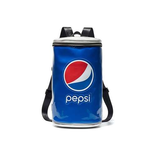 Pepsi ПУ (полиуретан) Ведро-Формовая Сумка-Рюкзак Унисекс Синий Черный