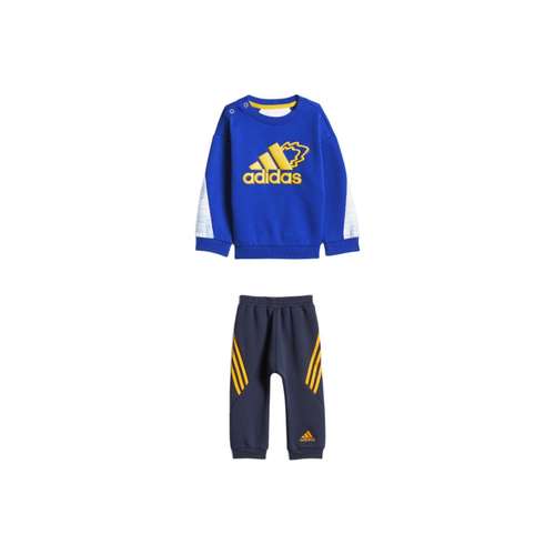 Adidas Crawlers Королевский синий Белый Желтый Черный Полу-флуоресцентное золото для младенцев и малышей