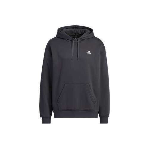 Adidas Однотонный Логотип бренда Карман-кенгуру Длинный рукав Утолщенный и с флисовой подкладкой Худи-ханьфу Унисекс