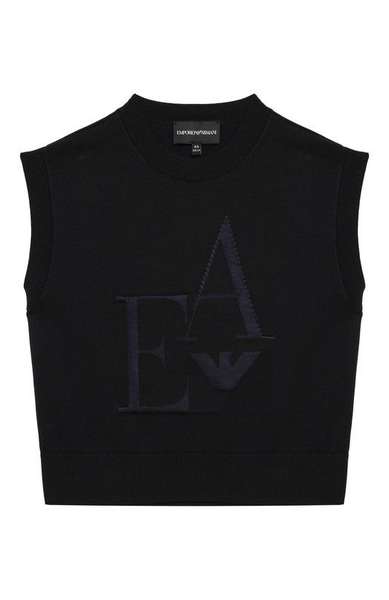 Детское: Жилет из хлопка и вискозы Emporio Armani