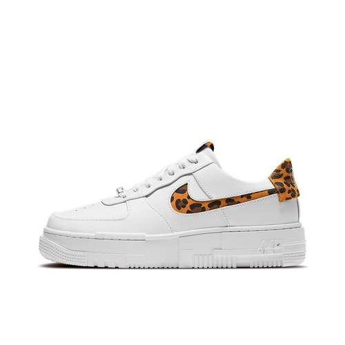 Nike Air Force 1 Pixel Кожа Леопардовый принт Низкие Кроссовки для скейтбординга Женские Белые