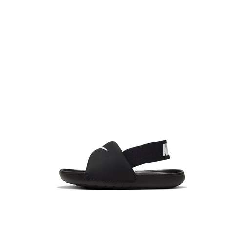 Nike Kawa SLIDE Спортивный кежуал Низкий верх Обувь для малышей Чисто черный Для младенцев и малышей