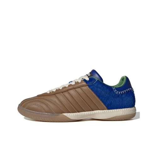 Wales Bonner X adidas originals SAMBAE IC In Амортизация Износостойкие Футбольные бутсы Унисекс Коричнево-синие