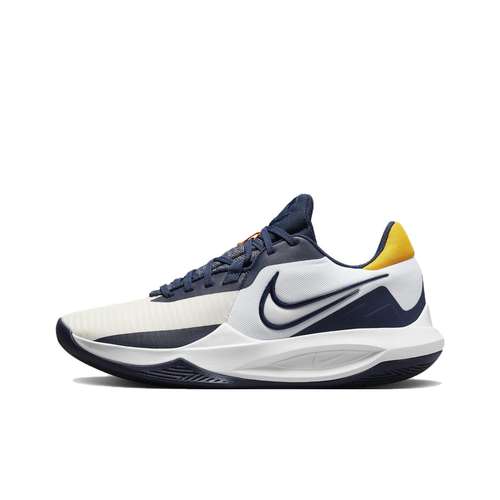 Nike Precision 6 Амортизация Низкие Баскетбольные Кроссовки Мужские Белые Синие