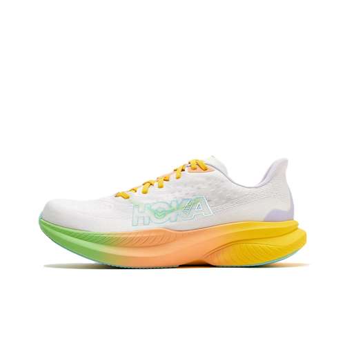 HOKA ONE ONE MACH 6 Противоскользящие Износостойкие Низкие Беговые кроссовки Мужские Морозно-белые