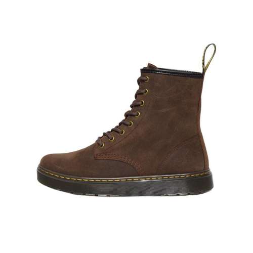Dr.Martens Коровья кожа Короткие армейские ботинки Унисекс Коричневый