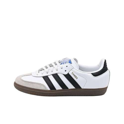 Adidas Originals Samba OG Slip-Resistant Abrasion-Resistant Low-Top Детские Скейтбординг Белый Черный