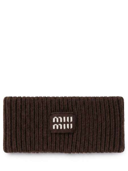 Повязка на голову из шерсти и кашемира, MIU MIU, 5IH0442F8S F0003