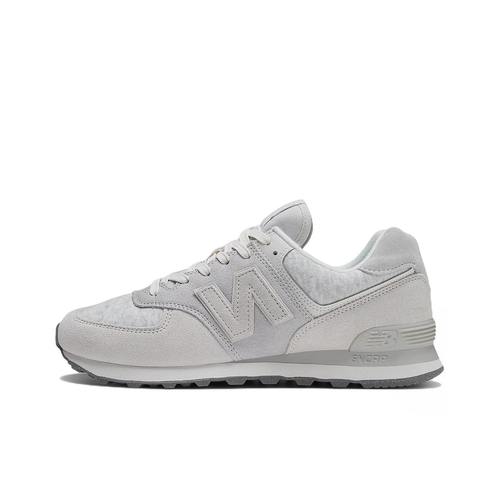 New Balance NB 574 Удобный Текстиль Кожа Устойчивый к истиранию Дышащий Низкий Верх Беговые кроссовки Унисекс Серый