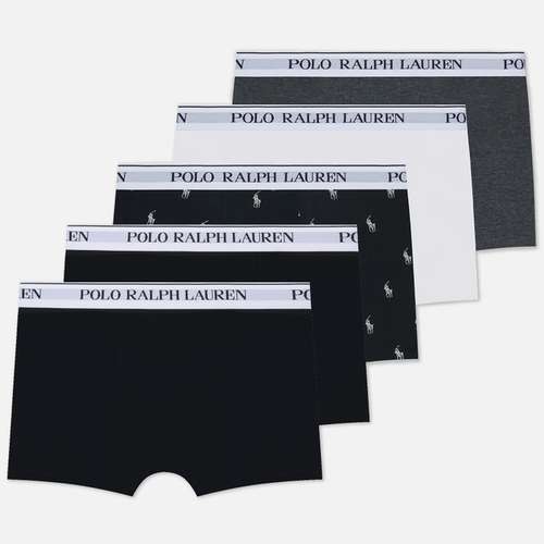 Комплект мужских трусов Polo Ralph Lauren Classic Stretch Cotton Trunk 5-Pack