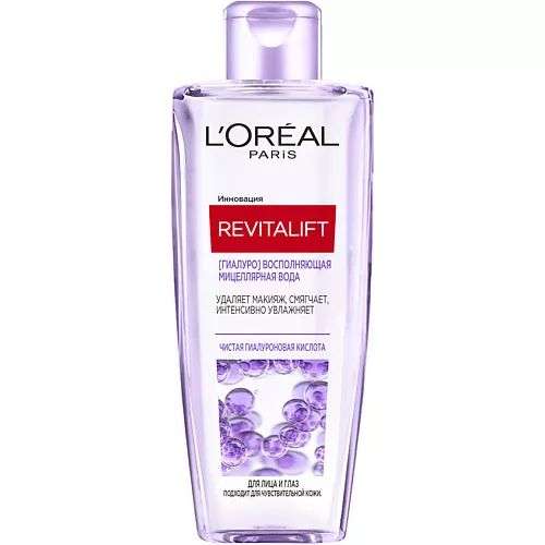 L'OREAL PARIS  Мицеллярная вода Гиалуро восполняющая для лица и глаз Revitalift