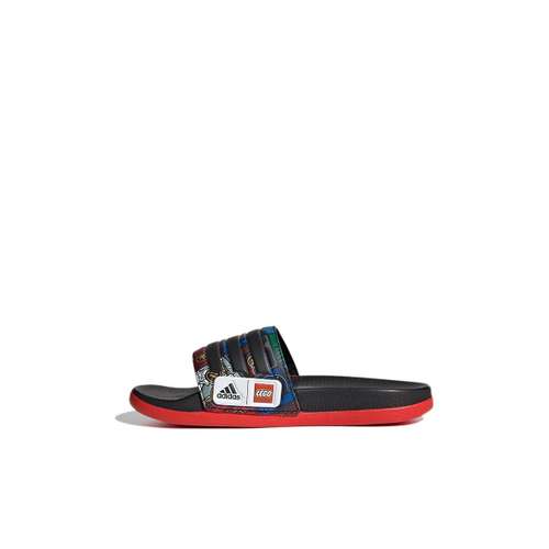 Детские LEGO x adidas Adilette Comfort K Тапочки Черные Красные