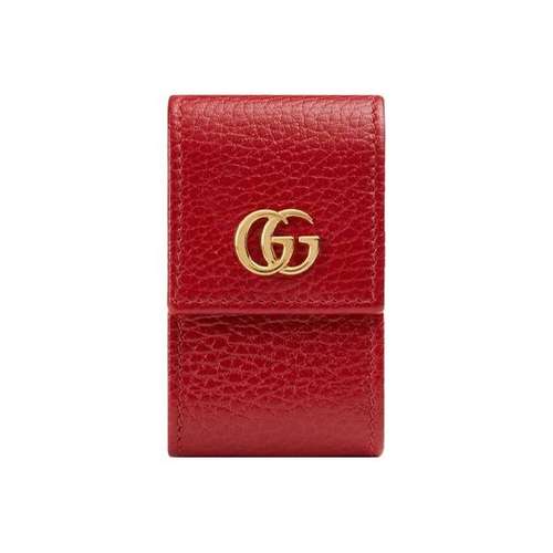 GUCCI Marmont Кожа Украшение Ключница Кошелек Женский Красный