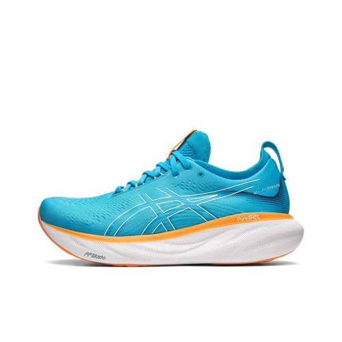 ASICS Гель Nimbus 25 Резина Пластик Износостойкий Дышащий Низкий Топ Марафон Беговые кроссовки Мужские