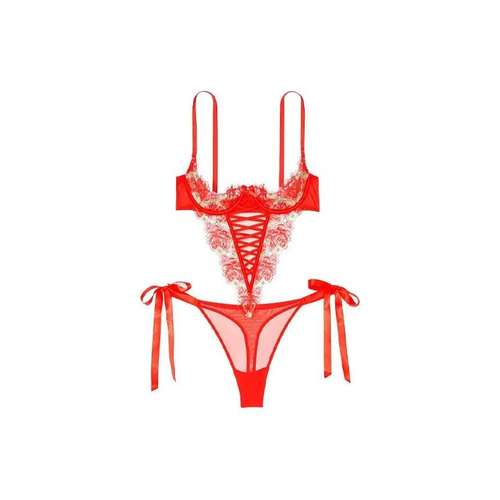 Victoria's Secret Комбинезон Женский Шампань Коралловый Красный С принтом