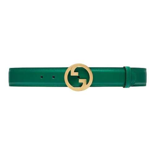 GUCCI Blondie Кожаные ремни Женские Зеленый Ширина корпуса 4CM