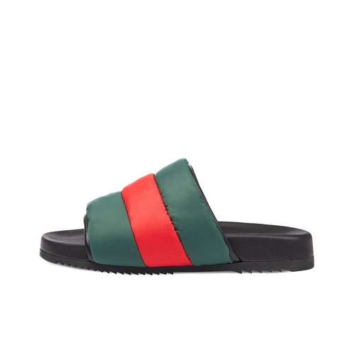 GUCCI Шлепанцы Мужские Черный Зеленый Красный