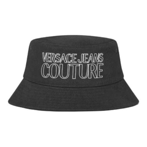VERSACE JEANS COUTURE Мужские хлопковые панамы черного цвета