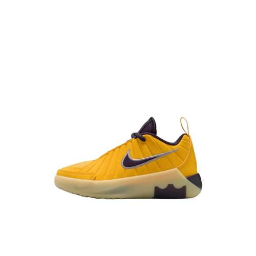 Nike LeBron Witness 9 противоскользящие низкие баскетбольные кроссовки желтого и черного цвета для детей