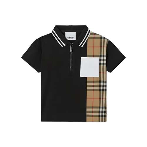 Burberry T-рубашка черная для младенцев и малышей
