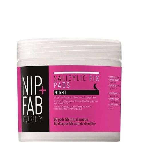 NIP&FAB Диски для лица ночные очищающие с салициловой кислотой Purify Fix Pads Night