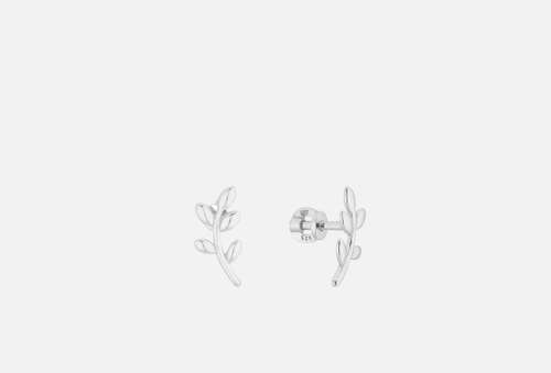 серьги-пусеты серебряные | BALTSILVER | веточка Boho